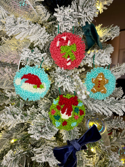 Cozy Christmas Punch Needle Ornament Kit